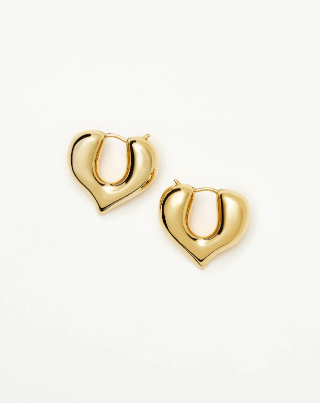 Gold heart earrings
