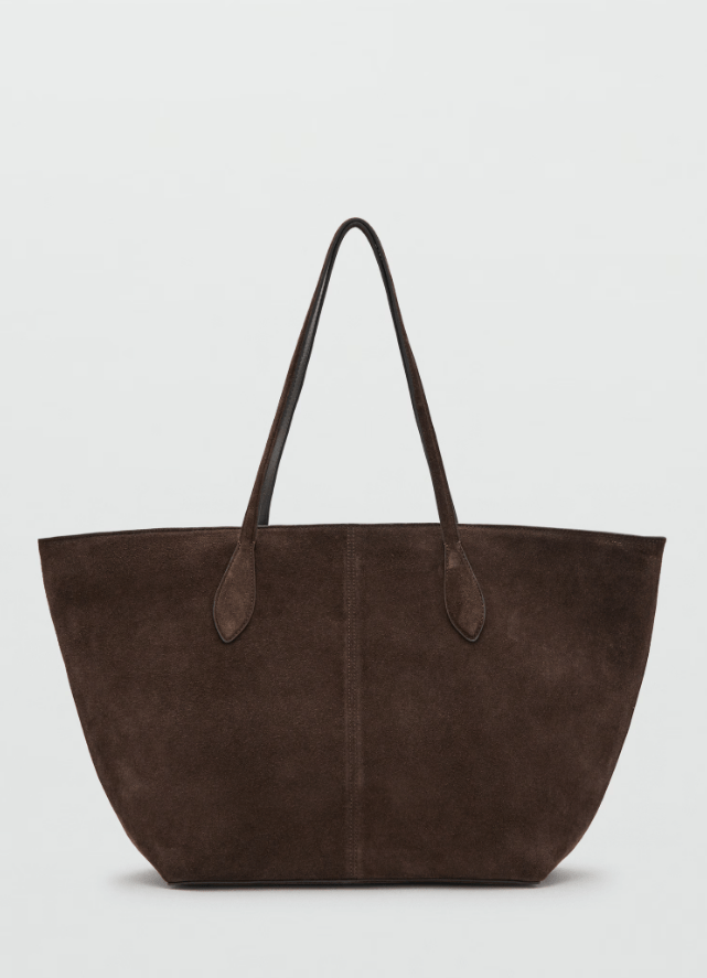 Brown suede bag