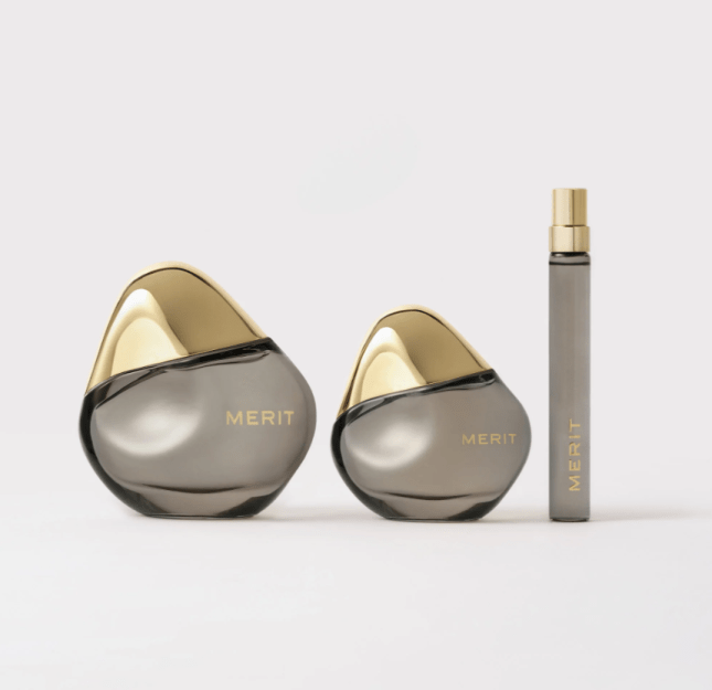 Bottles of perfum with gold lid