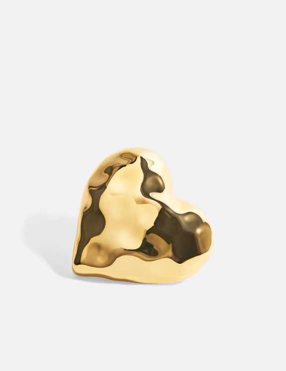 Gold heart ring
