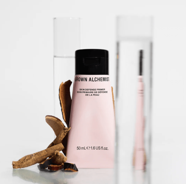 Pink tube of product