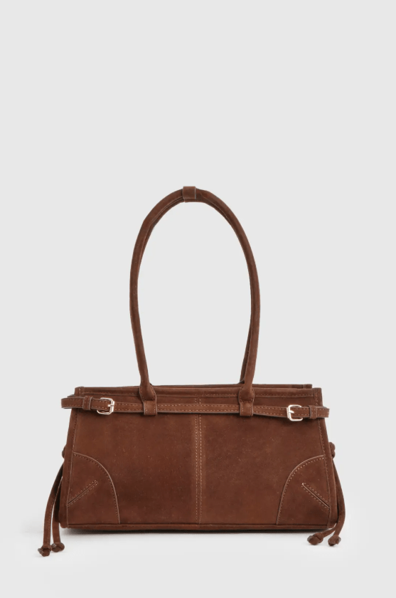 Brown suede bag