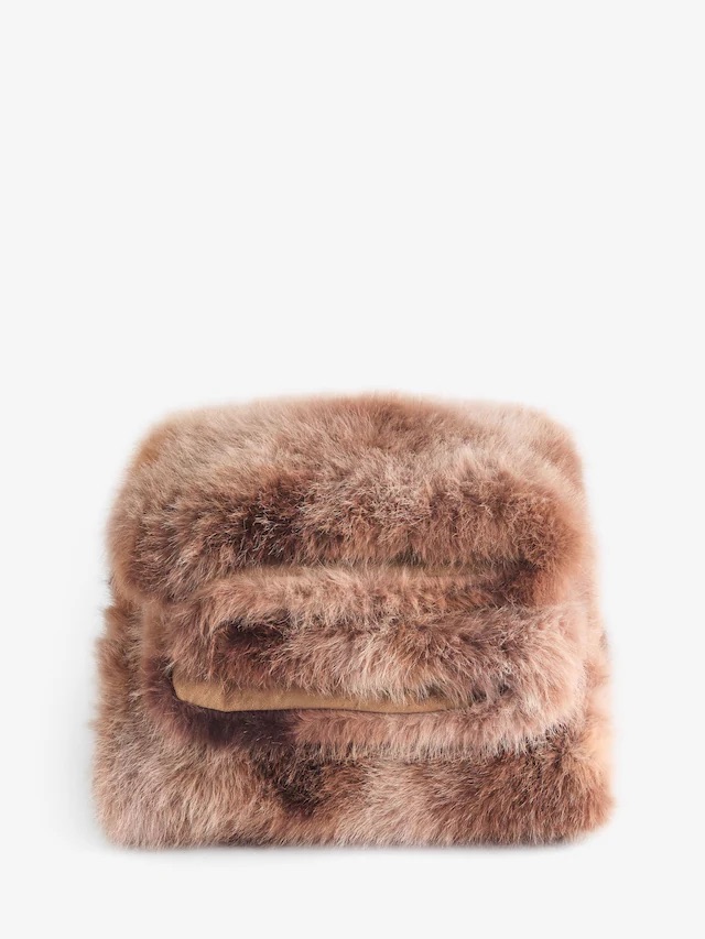 Brown fluffy blanket