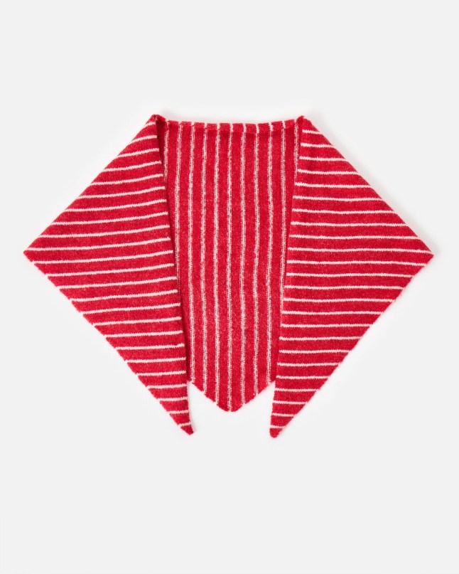 Red stripe scarf