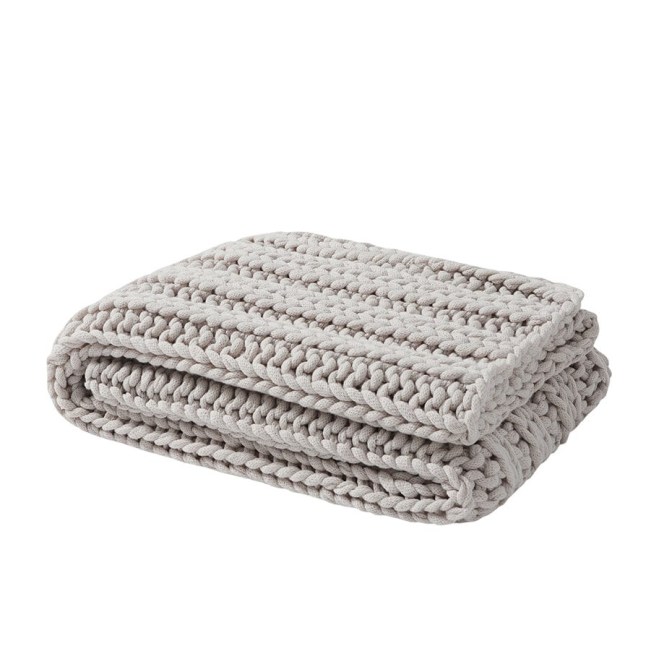 Beige knitted blanket