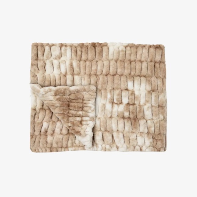 Beige fluffy blanket