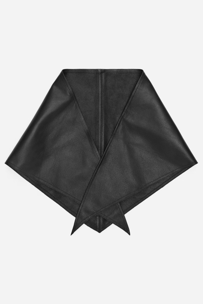 Black leather scarf
