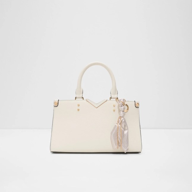 White top handle bag