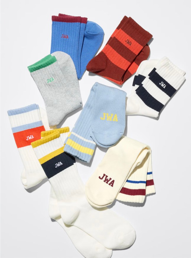 Coloured socks piled up