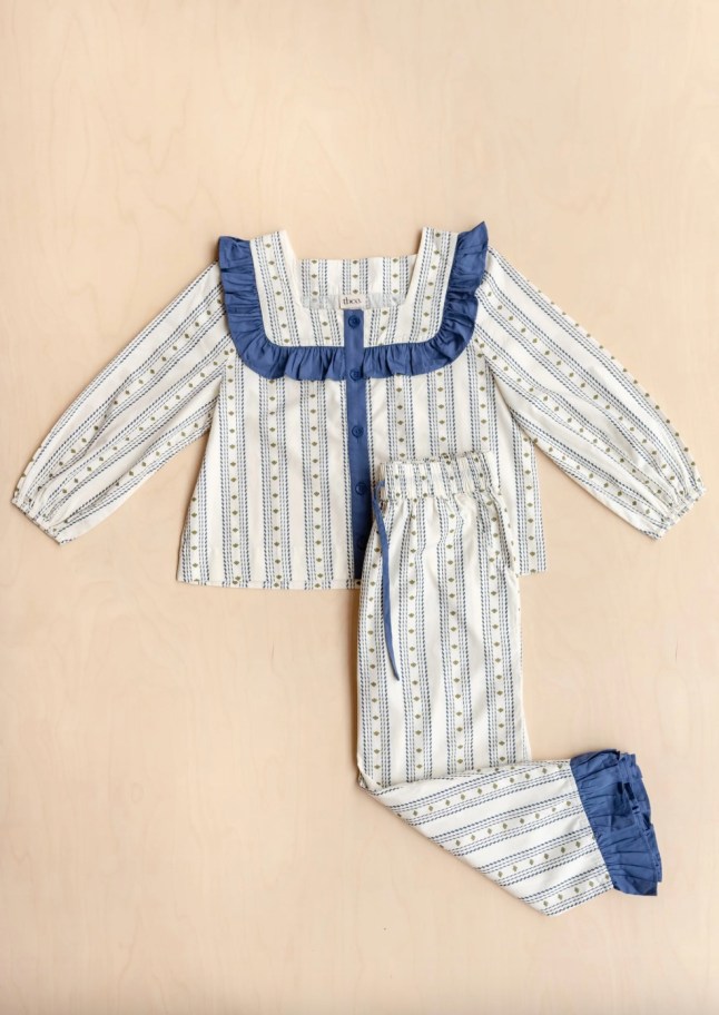 Blue patterned pjs
